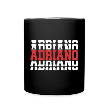 Adriano t-shirt t-shirt idée cadeau texte empilé - Mug uni - noir - Devant
