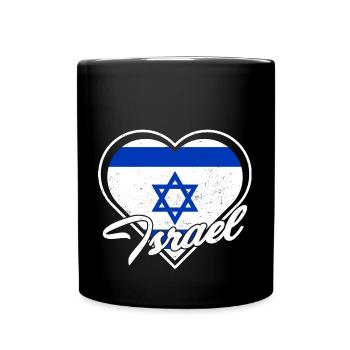 Jerusalem Star of David Israel Flag - Full Colour Mug - black - Front