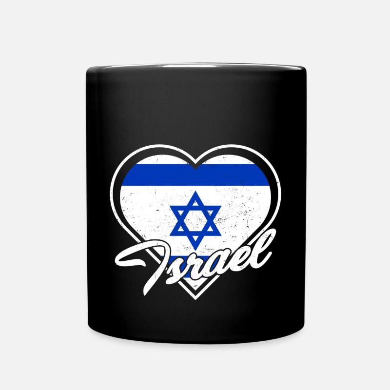 Jerusalem Davidstern Israel Flagge - Tasse einfarbig - Schwarz