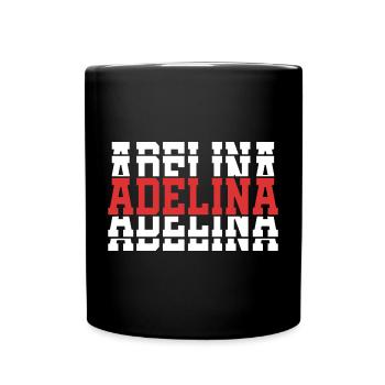 Adelina t-shirt empilé texte cadeau t-shirt - Mug uni - noir - Devant