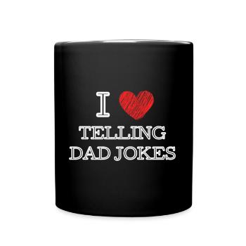 J’ADORE RACONTER DES BLAGUES À PAPA - Mug uni - noir - Devant
