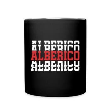 Alberico t-shirt cadeau t-shirt texte empilé - Mug uni - noir - Devant