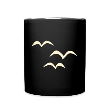 Bon voyage! Oiseaux migrateurs Oiseaux Bon vol ! Trois - Mug uni - noir - Devant