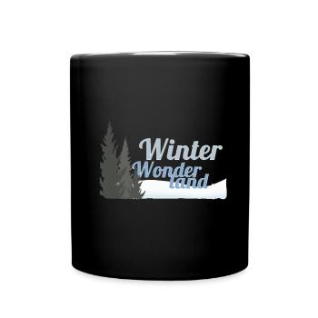 Arbres au pays des merveilles d’hiver - Mug uni - noir - Devant