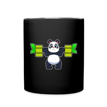 Panda Bodybuilder Barbell Bodybuilding - Mug uni - noir - Devant