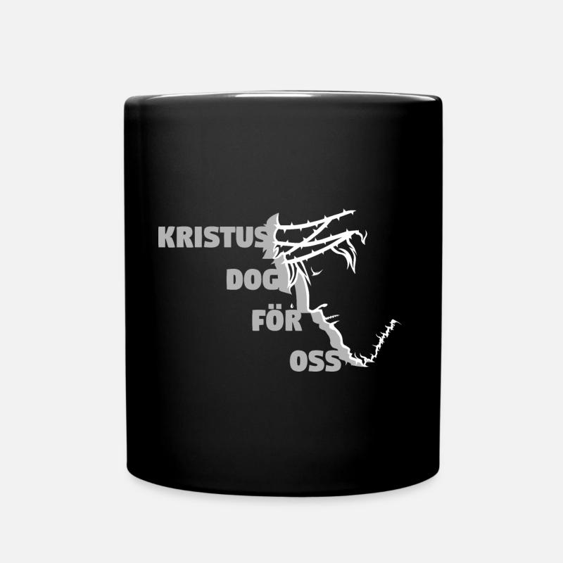 Christus ist für uns gestorben - Schwedisch - Tasse einfarbig - Schwarz