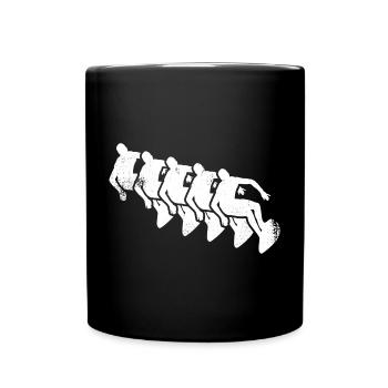 Wellenreiter Zeichnung - Tasse einfarbig - Schwarz - Vorne