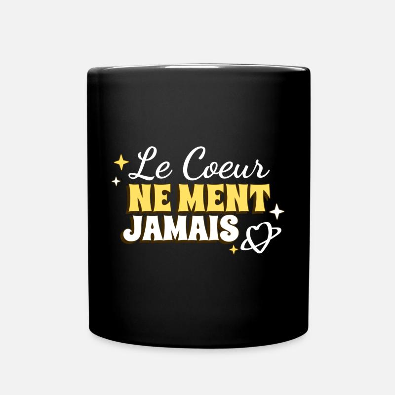 The Heart Never Lies - Full Colour Mug - black