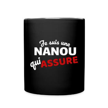 Ich bin ein Nanou, der liefert - Tasse einfarbig - Schwarz - Vorne