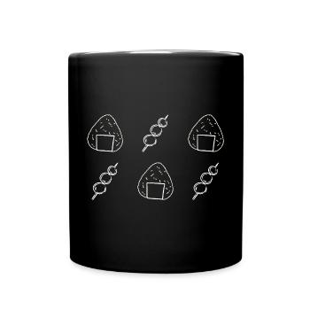 Onigiri und Dango - Reisbällchen - Snacks - Japan - Tasse einfarbig - Schwarz - Vorne