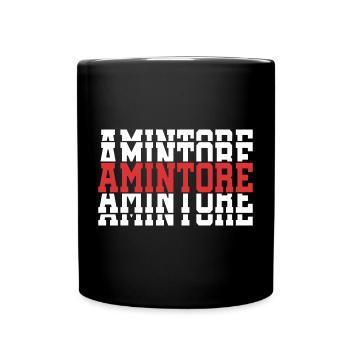 Amintore t-shirt cadeau t-shirt texte empilé - Mug uni - noir - Devant