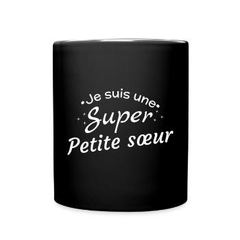 Ich bin eine tolle kleine Schwester - Tasse einfarbig - Schwarz - Vorne