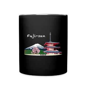 Mount Fuji, Japan, Pagoda - Full Colour Mug - black - Front