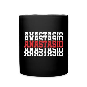 t-shirt Anastasio t-shirt cadeau texte empilé - Mug uni - noir - Devant