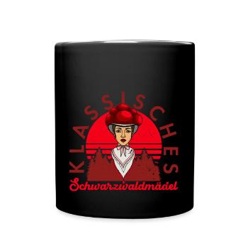 Classique Forêt-Noire Fille Forêt-Noire Allemand - Mug uni - noir - Devant