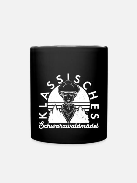 Klassiches Schwarzwaldmädel Schwarzwald Deutsch - Tasse einfarbig - Schwarz