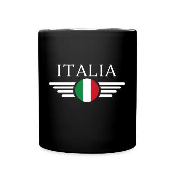 Italienisches Stil Design T-Shirt - Tasse einfarbig - Schwarz - Vorne