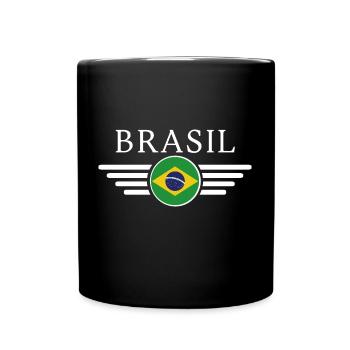 Brasilien Stil Design T-Shirt - Tasse einfarbig - Schwarz - Vorne