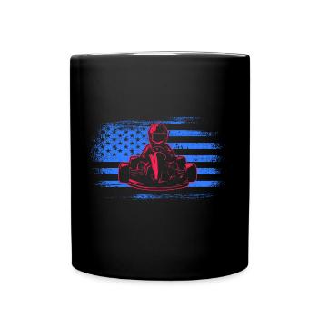 Kart Racing USA Go Karts Garçons Hommes Go-Kart - Mug uni - noir - Devant