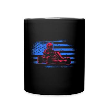 Kart Racing USA Go Karts Hommes Garçons Go-Kart - Mug uni - noir - Devant
