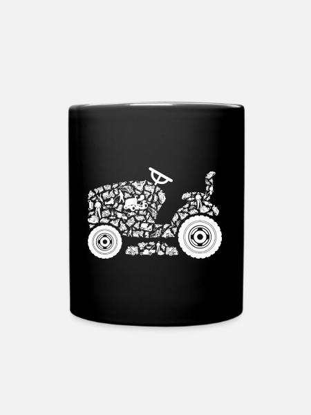 Gärtner Gärtnerei Garten Jungen Rasenmäher Herren - Tasse einfarbig - Schwarz