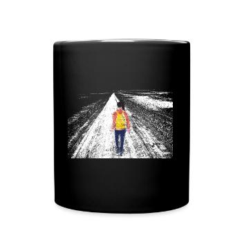 Fille seule - Mug uni - noir - Devant
