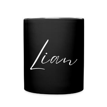 Lian Name T-Shirt Gift for Men - Full Colour Mug - black - Front