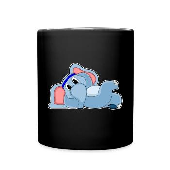 Funny Elephant - Full Colour Mug - black - Front
