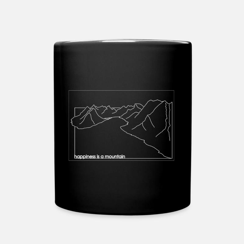 Happiness is a mountain - Full Colour Mug - black