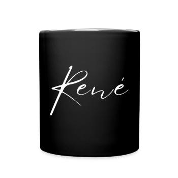René Name T-Shirt Geschenk Für Männer - Tasse einfarbig - Schwarz - Vorne