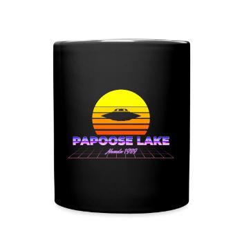Vaporwave Papoose Lake Nevada Gebiet 51 S4 - Tasse einfarbig - Schwarz - Vorne