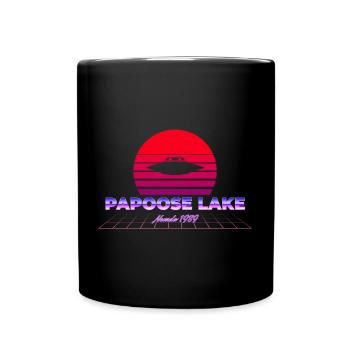 Vaporwave Papoose Lake Nevada Gebiet 51 S4 - Tasse einfarbig - Schwarz - Vorne