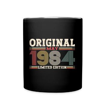 Original May 1984 Vintage 1984 Birthday 1984 - Full Colour Mug - black - Front
