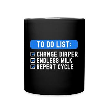 To Do List Parenting - Full Colour Mug - black - Front