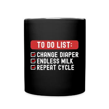 To Do List Parenting - Full Colour Mug - black - Front