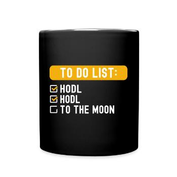 Liste des choses à faire Investir Hodl Lambo - Mug uni - noir - Devant