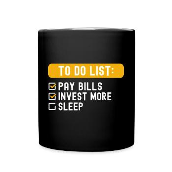 To Do List Investing - Full Colour Mug - black - Front