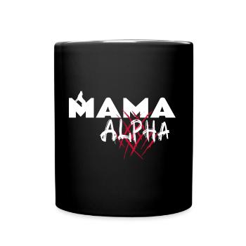 Mère alpha. Maman louve. Mama alpha - Mug uni - noir - Devant