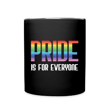 LGBT Pride Month - Pride is for everyone - Full Colour Mug - black - Front