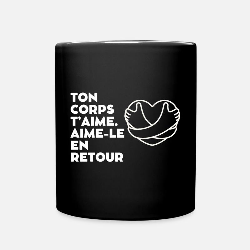 Cœur de mains d'amour inspirant - Mug uni - noir