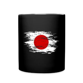 Japan Flagge used - Tasse einfarbig - Schwarz - Vorne
