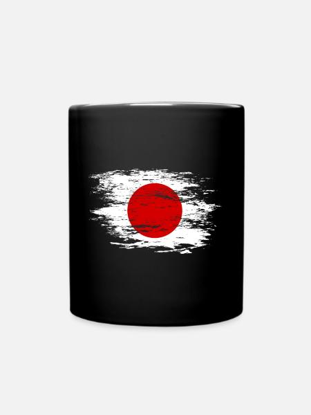 Drapeau japonais utilisé - Mug uni - noir