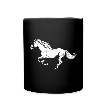 Pferd - Tasse einfarbig - Schwarz - Vorne