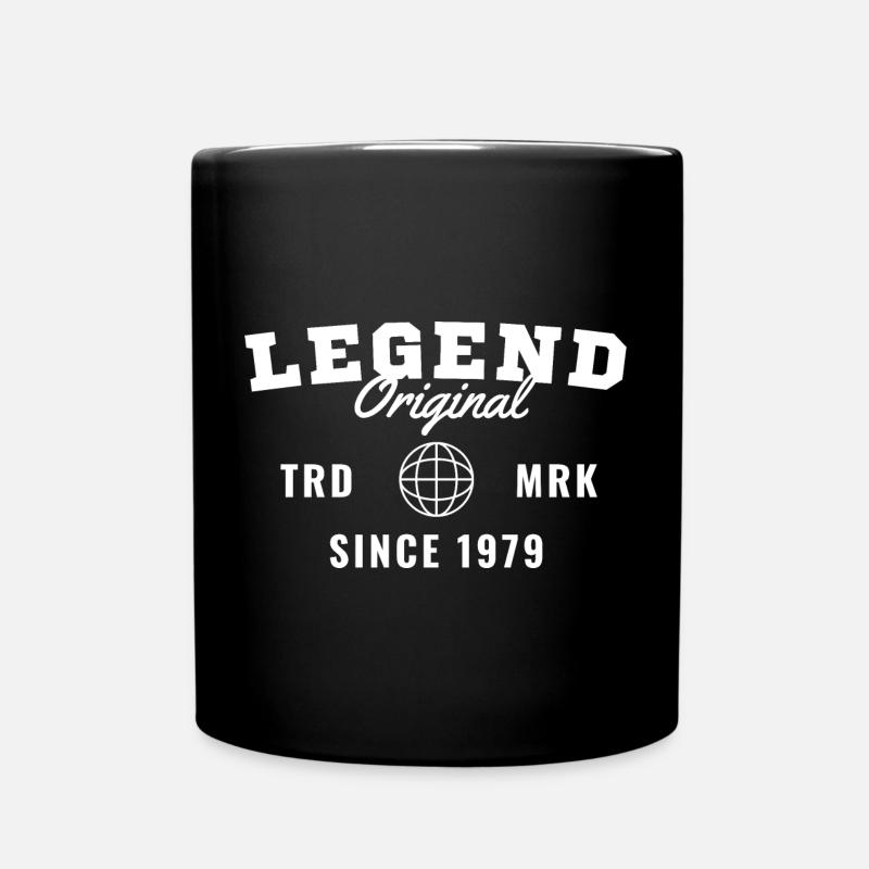 Birth Year Legend Since 1979 - Full Colour Mug - black