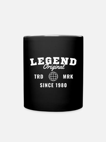 Année de naissance Légende Depuis 1980 - Mug uni - noir