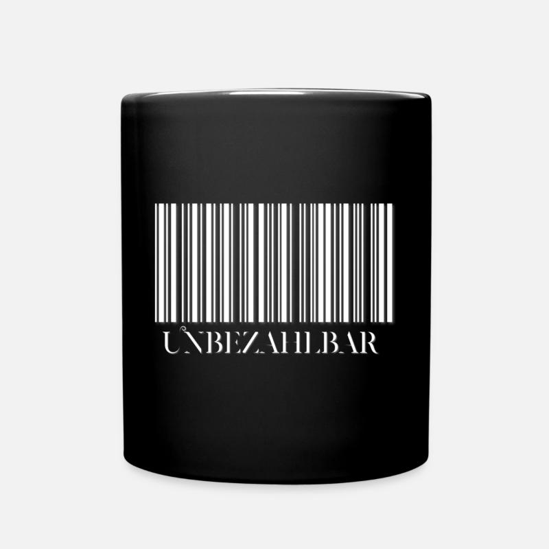 Abstrakter Barcode Design auf Kleidung - Tasse einfarbig - Schwarz