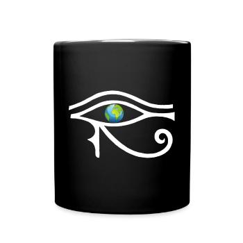 Regard sur le monde (blanc) - Mug uni - noir - Devant