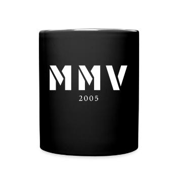Römische Zahl Geburtsjahr Made in 2005 - Tasse einfarbig - Schwarz - Vorne