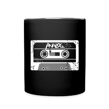 Cassette analog retro classic icon vintage - Full Colour Mug - black - Front