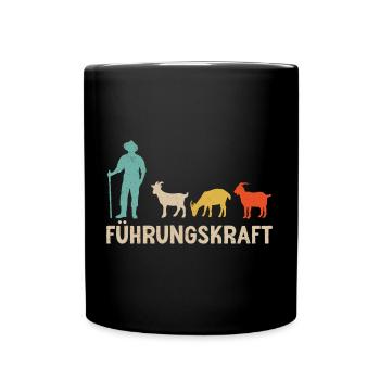 Ziegen Führungskraft Ziegenbock Landwirt Ziege - Tasse einfarbig - Schwarz - Vorne